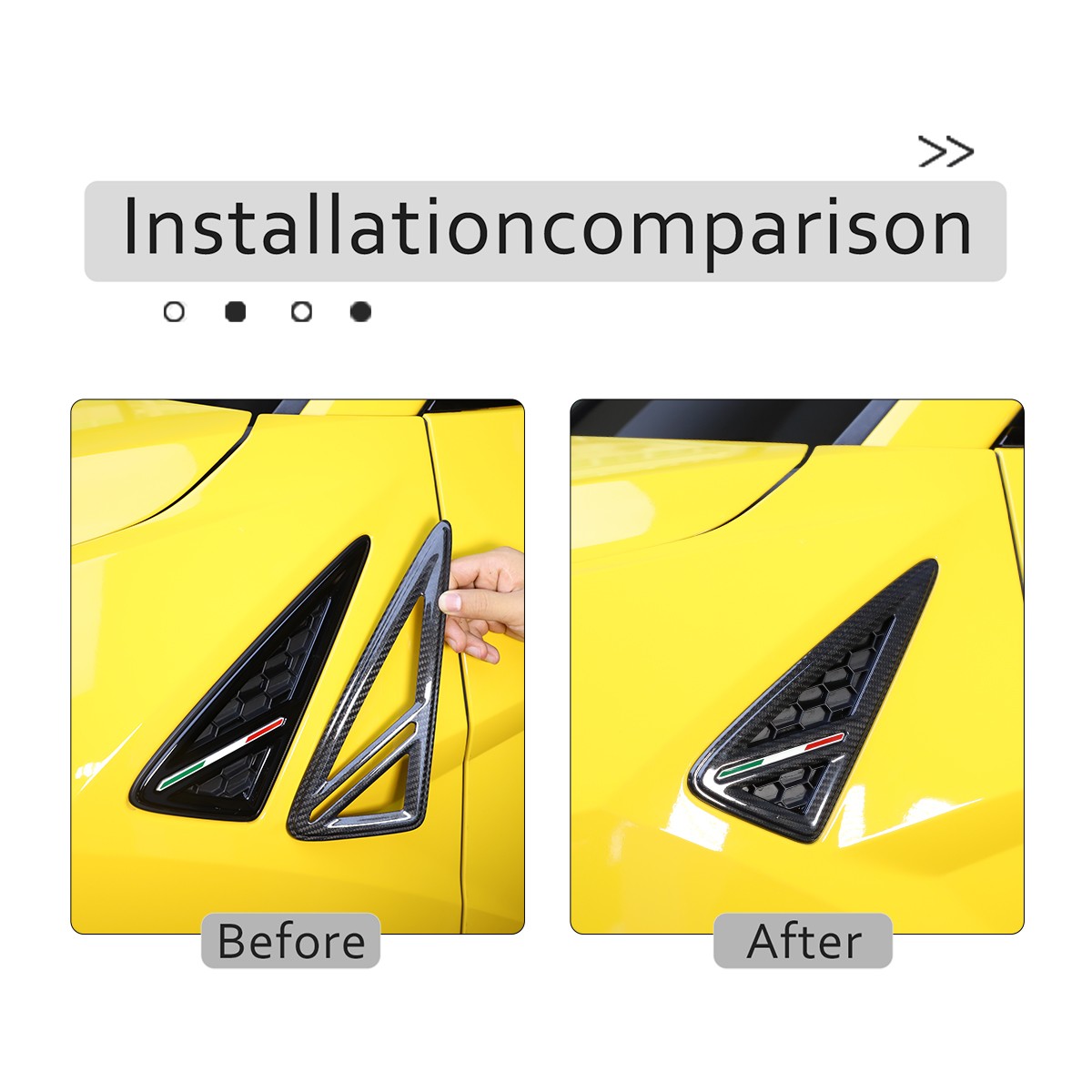 For Lamborghini URUS 2018-2023 Carbon Fiber Car Side Fender Trim Panel