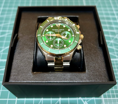 Green Filippo Loreti Odyssey Two Tone Chronograph Watch