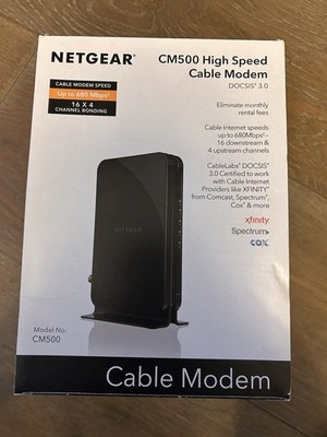 NETGEAR CM500 DOCSIS 3.0 High Speed Cable Modem Black