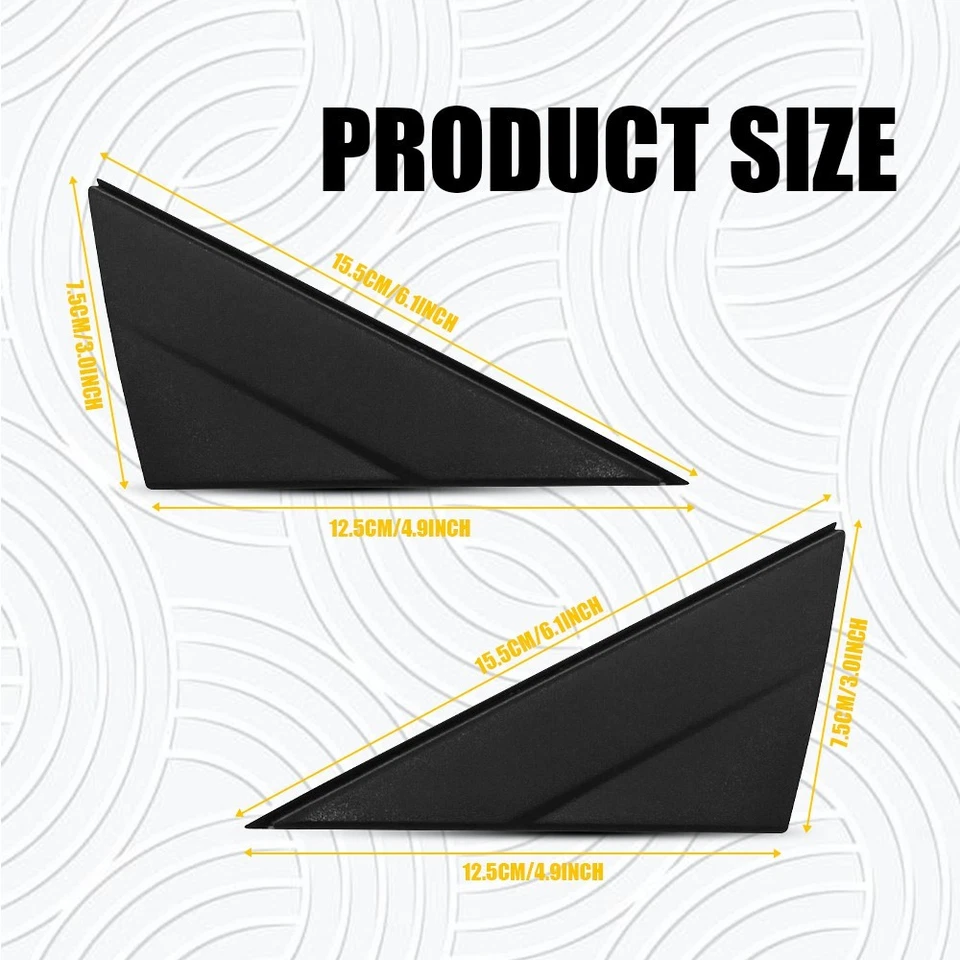 Juego de cubiertas de esquina de espejo retrovisor puerta delantera ABS negro para Hyundai Tucson 2016-2020 2-20X Foto 4 de 4