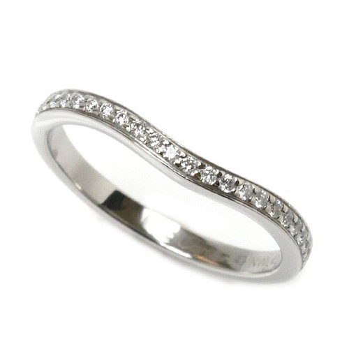 Cartier ballerina curve half eternity Ring Diamond Pt950 US#4.75~5 P0031240