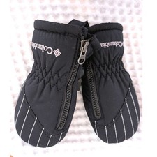 Columbia Infant Chippewa II Mittens Black Fleece Lined Winter Gloves 0-6M