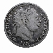 1819 Great Britain George III Silver Sixpence Coin