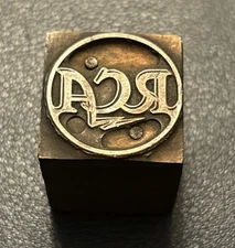 RCA logo | vintage letterpress printing block, Radio Corporation of America