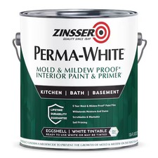 Zinsser Interior Paint, Eggshell, Water Base, Eggshell, 1 gal 2771 Zinsser 2771