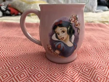 Snow White Vintage Disney Store Pink Embossed 3D Double Sided Mug Whimsical