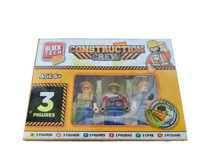 Block Tech Construction Crew Figuren Sammeln, Spielen Baustellefiguren
