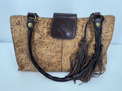 Patricia Nash Rienzo Florence Tooled Leather Designer Satchel