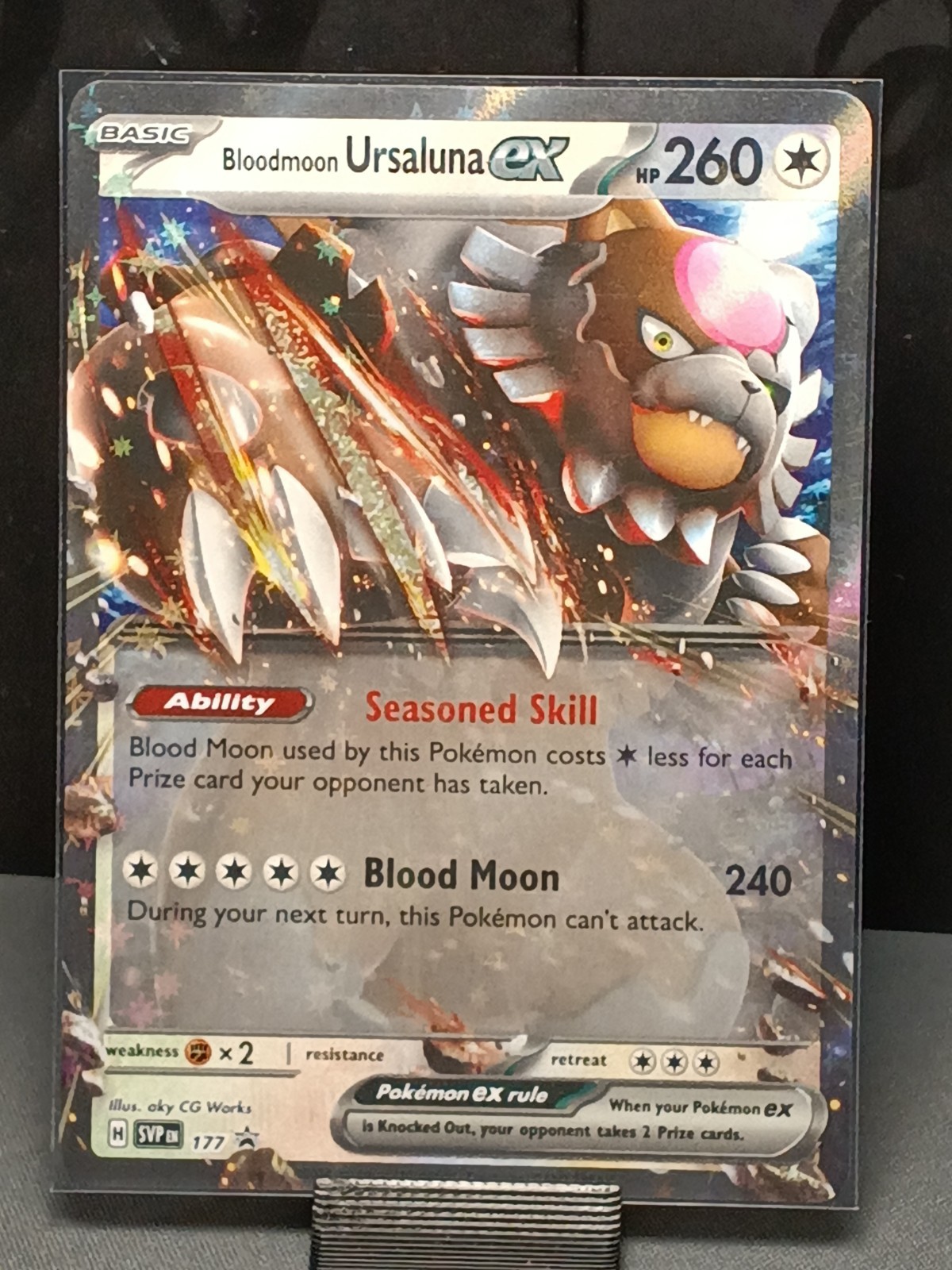 Pokemon TCG Scarlet & Violet Black Star Promo #177 Bloodmoon Ursaluna Ex 