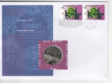 1 M&uuml;nzbrief ECU mit Briefmarken aus meiner Sammlung