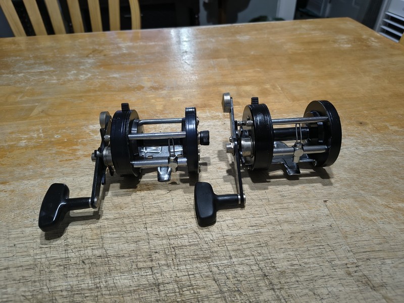 2 Vintage Abu Garcia Ambassadeur Seven Casting Fishing Reels Made in Sweden
