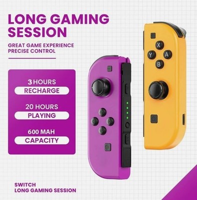 Nintendo Switch Neon Purple Joy-Con with Wrist Strap for