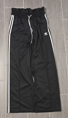 adidas Originals Hose Wide Leg Paperbag Schwarz Weiß Gr. 36 S Trackpants Damen