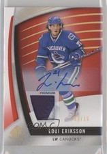 2017 SP Game Used Red Spectrum Premium Materials 9/15 Loui Eriksson #30 Auto 2u9