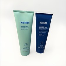 2 Pack Aquage Defining Gel and Restorative Hair Mask Bottls  6 oz