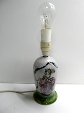 AUSTRALIAN POTTERY LAMP BASE HAND PAINTED VICTORIAN LADIES MARTIN BOYD
