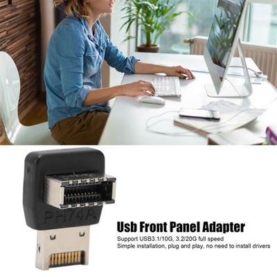 1PCS Computer Motherboard USB3.1 Typ-e Adapter 90 Grad Lenkungswinkel Schwarz