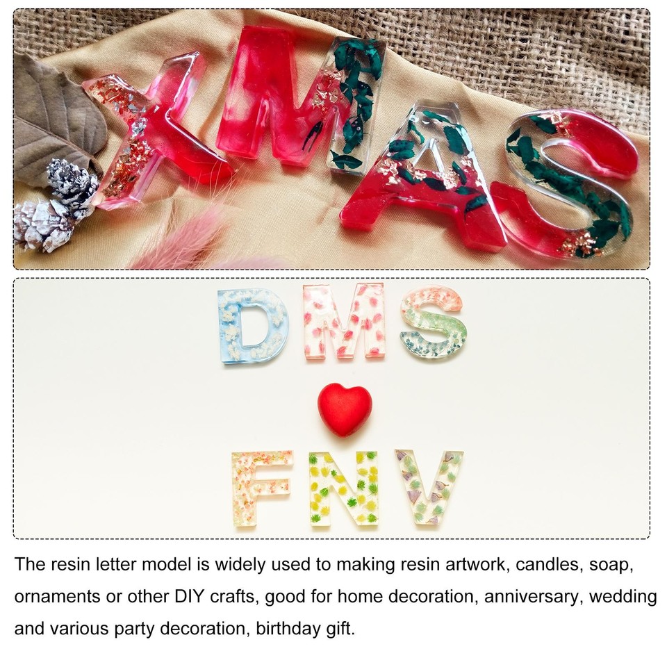 Produktbild von KitBeads 100 Stück Braune Buchstaben-Cabochons Aus Harz – Alphabet-Anhänger Mit Flacher Rückseite Für DIY, Schmuck & Deko