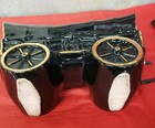 Gorgeous Black Porcelain Covered Wagon TV lamp Stafford Ware — photo 4