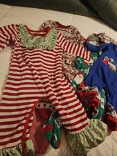 Lot Of Baby Girl Christmas Outfits PJs From 6 Months Up To 12 Months 9 Outfits
