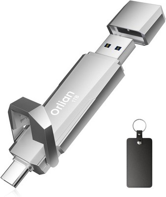 USB 3.2 External SSD Orlian 1TB Silver Type C A