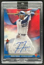 2023 Topps Luminaries Freddie Freeman Hit Kings Auto Red #3/10 Dodgers