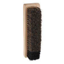 Shoe Cleaning Brush 6"x2" Beech Wood Horsehair Boot Polish Brushes, Black Gray