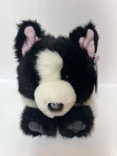 Swibco Puffkins Collectible Plush Black and White Dog 1994