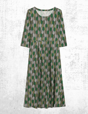 Damenkleid Seasalt Jersey 3/4 Arm Bio Baumwolle Alpenblätter grün (Defekt)