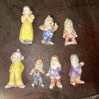Vtg 40's Set 7 Bashful Dwarf Bisque Figurine Walt Disney 2.75" Japan Paint Loss — photo 1