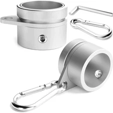 High Quality 2PC Flag Pole Rings 1.25 Inch Aluminum Alloy 360° Rotating Rings