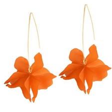 Rose Petal earrings for women Elegant Boho Handmade Petal Hoop Earrings Lightwei