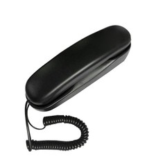 TelPal Trimline Corded Phone Black Slim Landline Corded Phone for Seniors Des