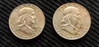 (2) Franklin Half Dollar Coins - ( 1959-P, 1959-D ) - 90% Silver