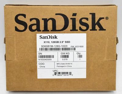 SanDisk X110 128GB 2.5'' SSD SD6SB1M-128G-1022I Solid State Drive