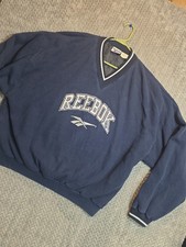 Reebok Navy Crewneck Embroidered Logo Men's XL Made in USA