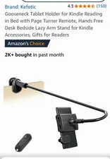 Gooseneck Tablet/Phone Holder For Handsfree Reading Or Scroloing