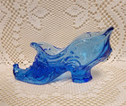 Mosser Glass CABBAGE ROSE SLIPPER in COLONIAL BLUE from 2000s — photo 2