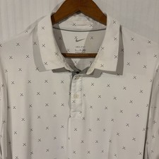 Nike Golf Dri Fit Player Print Polo Shirt Mens XL All Over Print Stretch MM-7