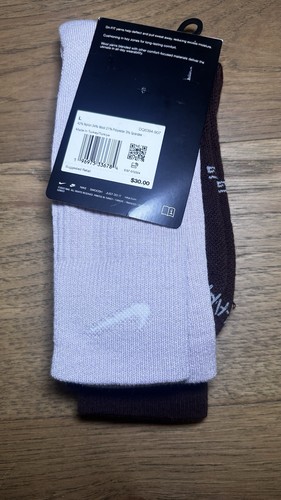 Nike Everyday Wool Blend Cushioned Crew Socks (2 Pairs) DQ6394-907 Size L 8-12 - Picture 3 of 4