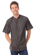 Chef Works Men's Tribeca Executive Chef Coat Small Black
