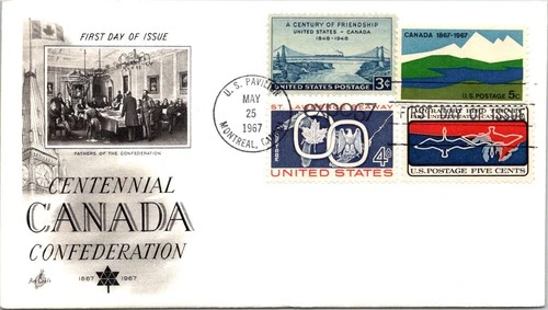 S08-0963, CENTENNIAL CANADA CONFEDERATION, COMBO, ARTCRAFT FIRST DAY COVER