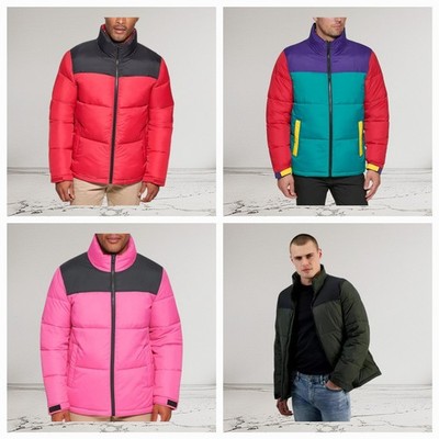 Club Room Men Color blocked Puffer Winter Jacket Ultra Loft Warm Water Resistant