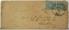 1860s CONFEDERATE CIVIL WAR COVER WITH PAIR OF 5 CENT STAMPS CSA #6 YORKVILLE SC