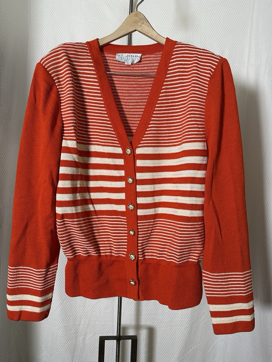 St. John Collection by Marie Gray Knit Orange and White