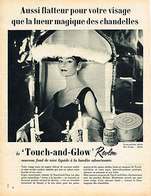 REKLAME WERBUNG 024 1955 REVLON Kosmetik TOUCH & GLOW