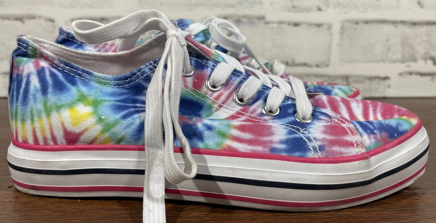Paris Blues Tie Dye Sneakers Womens Size Size 3.5 VERY CLEAN
