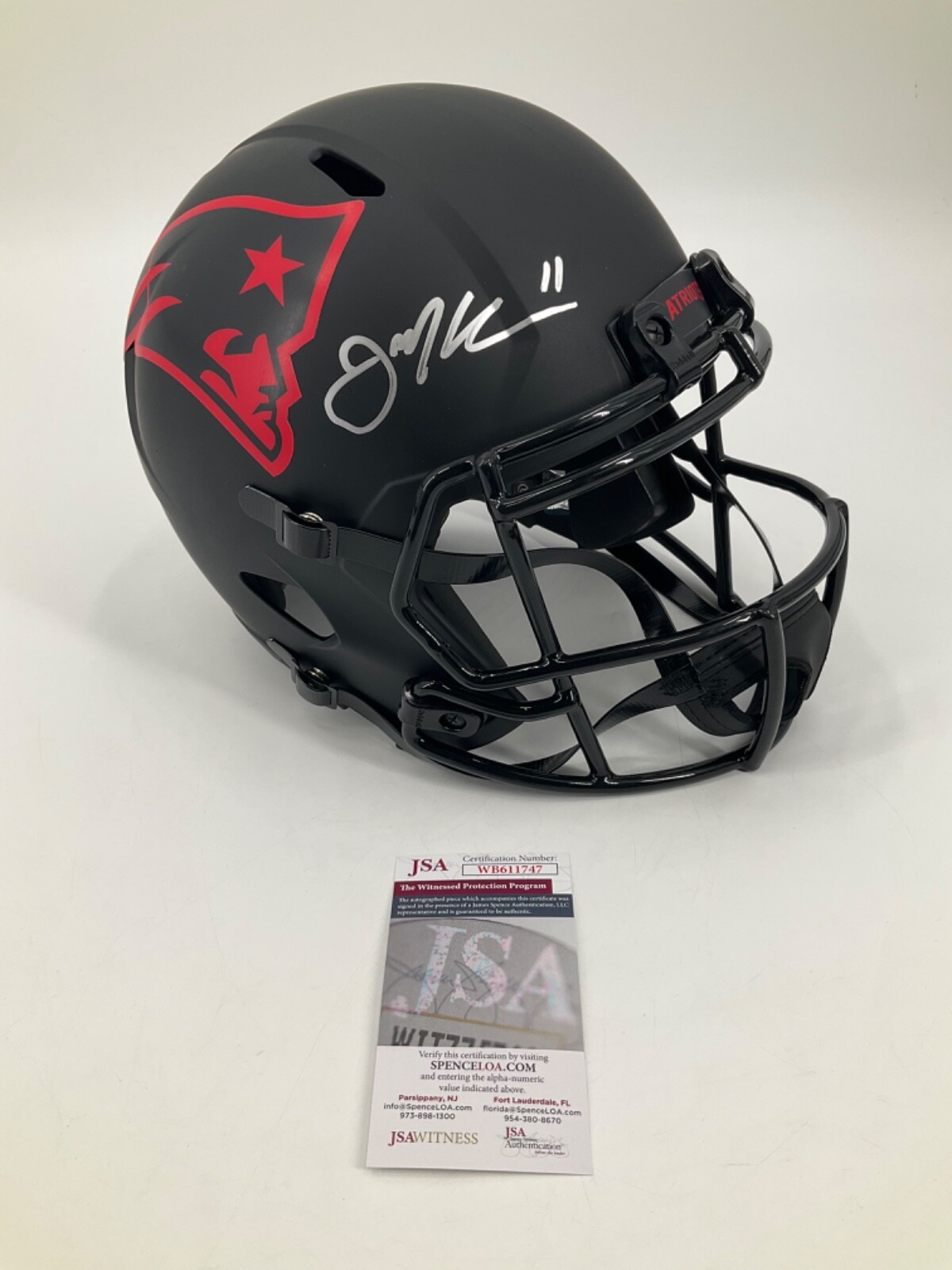 Julian Edelman Autographed Signed New England Patriots FULL SIZE REP JSA WIT COA 