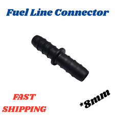 Fuel Line Splice connector fits 8mm or 5/16" rubber line for gas, water, diesel