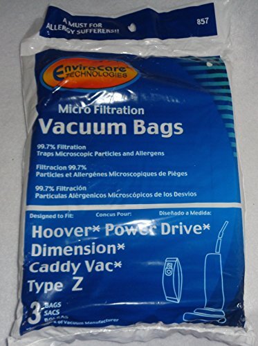 Hoover Power Drive, Dimension, Caddy Vac Type Z Vacuum Bags Microfiltration w... - Picture 1 of 2